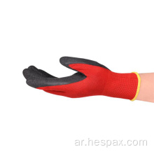 Hespax LaTex Crinkle Safety Hloves Automotive Great Grip